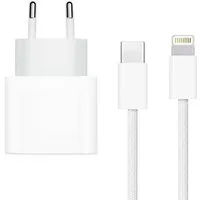 PlugUp Ladegerät mit iPhone Lightning Ladekabel iPhone 11 12 13 14 Pro Max SE USB-Ladegerät (2220 mA, Set, 1-tlg., 2-teiliges Ladeset, 20W USB-C Schnellladegerät für iPhone 11 12 13 14 Pro Max SE Plus)