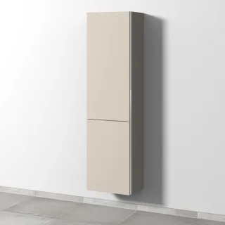 Sanipa 3way Stauraumschrank mit 1 Tür und 1 Wäschekorbklappe, Kaschmir-Matt BP1841U