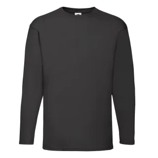 Fruit of the Loom - "Valueweight" T-Shirt für Herren Langärmlig (Schwarz)