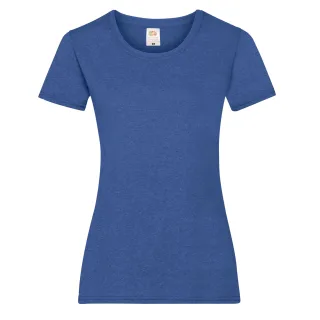 Fruit Of The Loom Damen/Damen Lady-Fit Valueweight Kurzarm T-Shirt (5er Pack) (Retro Heather Royal)