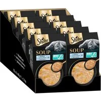 Sheba SHEBA® Portionsbeutel Multipack Soup mit Weißfisch 10 x 4 x 40g, Nassfutter für: Katze