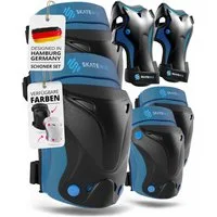 SKATEWIZ Protektoren-Set Schützer Skateboard ab 8 Jahre Protektoren Kinder und Erwachsene (Inline Skate Schonerset, 6-tlg., Knieschoner Geschenke für Kinder - Inliner Schoner), Inline Skate, Skateboard & Schlittschuhe Schoner