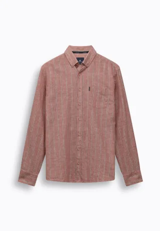 State of Art - Hemd mit Streifenmuster pink - Gr. - L