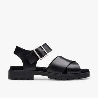 Orinoco Cross Schwarze Leder Sandalen