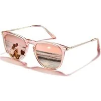 LuxusKollektion Sonnenbrille Sonnenbrille Polarisierte Damen D - Rosa Transparent, Linse: Rosa-r
