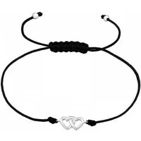 ALEXANDER YORK Freundschaftsarmband 2 HERZEN, 925 Sterling Silber