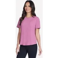 Skechers Funktionsshirt GOWALK LUXE RIB TEE strukturiertes Kurzarm-T-Shirt, mit Rundhalsausschnitt
