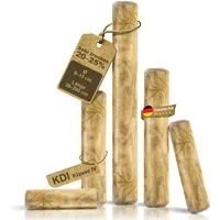BooGardi Palisade Baumpfahl · Pfosten beidseitig gefast & imprägniert · 18 Größen, LxH: 50x6 cm, Palisade · Holzpfosten rund · Stärke 6 cm Länge: 50 cm, Rundholz · Holzpfahl · Zaunpfosten · Holz für Holzzaun