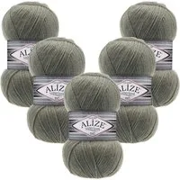 Alize 5 x ALIZE Superlana Tig Häkelwolle, 570 m, Handstrickgarn, Fein,Häkeln,Stricken