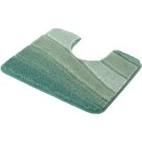 Kleine Wolke Badematte Ocean, Badvorleger, Badezimmer Teppich, Höhe 21 mm, rutschhemmend beschichtet, fußbodenheizungsgeeignet, Kunstfaser, rechteckig, WC Vorleger mit Ausschnitt, Badteppich, Wellen Design, mit Farbverlauf, Hoch-Tief Effekt, waschbar
