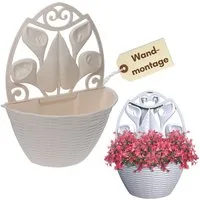 GarPet Blumentopf Blumentopf Wand Wandblumentopf Wandvase Blumentopf Wandmontage Rattan