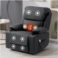 BRTHORY Massagesessel Relaxsessel mit Massagefunktion, Fernsehsessel, 360°drehbar (1-St), Massagesessel mit Liege- und Schaukel-Funktion