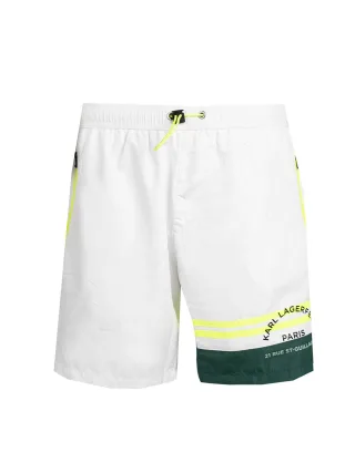 Karl Lagerfeld Herren Schwimmshorts Golf Weiß