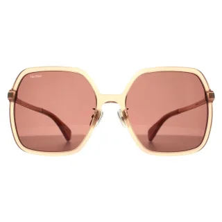 Max Mara Square Womens Glänzend Rosa Braun MM0059-D