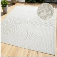 OTTO home Teppich Jola, In- und Outdoor geeignet, Hoch-Tief-Design, Scandi, rechteckig, Höhe: 9 mm, Hoch-Tief-Struktur, Zen, Wetterfest & UV-beständig, Balkon, Camping