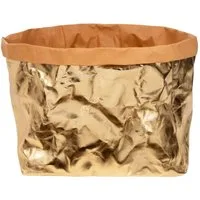 ONVAYA Aufbewahrungskorb Gold, Krempelbox, Dekobox, Geschenkbox waschbar
