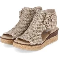 Rieker Rieker 63791-60 Damen Textil & Synthetik beige Sandalette