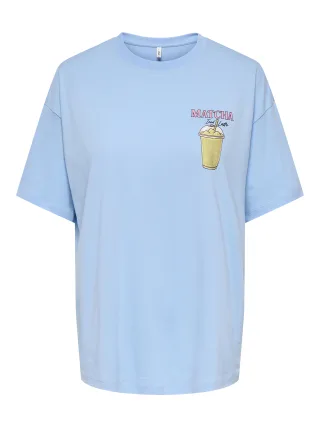ONLY - ONLRITA S/S PRINTED TEE CS JRS Placid Blue - Gr. - S