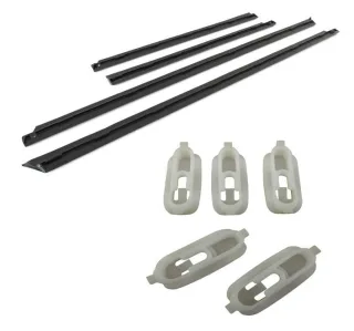 4x Zierleisten Türleisten Seitenleisten Unten SET + 26x Clips für Audi A4 B5