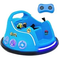 KOMFOTTEU Elektro-Kinderauto Autoscooter, blinkendem LED-Licht & Musik