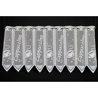 Gardinen Kranzusch Scheibengardine Cappuccino (1 St), Stangendurchzug, transparent, Stablöcher,transparent