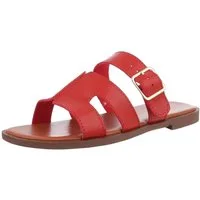 Ital-Design Bequeme Sandalen für Sommerabenteuer und Alltagslook Pantolette (89323017) Blockabsatz Pantoletten in Rot