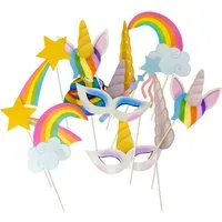 Out of the Blue Fotohalter Einhorn und Co. Photo Booth im 12er Set