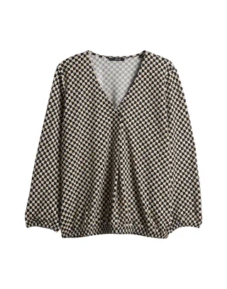 Opus - Bluse - Sannah iconic braun/schwarz - Gr. - 36