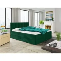 Sofnet Boxbett Star (mit zwei Bettkästen, Bonell-Matratze und Topper), Doppelbett, Polsterbett mit Kopfteil, Boxspringbett