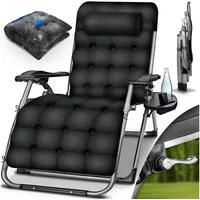 tillvex Gartenliege tillvex® Liegestuhl klappbar bis 200 kg, Sonnenliege wetterfest für, Set