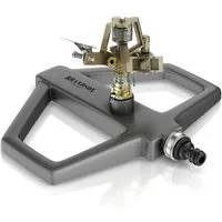 Brandson Kreisregner Vollmetall-Rasensprinkler 360°, Impulskreisregner, für Flächen bis 314 m², (1-St), einstellbar & robust (bis 20 m), Metall, Zink, Gardena-kompatibel