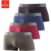 s.Oliver Hipster (Packung, 4-St) knapp sitzende Boxershorts für Herren aus Baumwoll-Mix