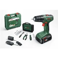 Bosch Home & Garden Akku-Bohrschrauber EasyDrill 18V-40, 18 V, Mit 1x Akku 2 Ah, Mobility Werkzeug-Set 26 tlg. - im Tragekoffer