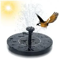 FELIXLEO Teichpumpe Solarpumpe Solar Springbrunnen 1.5 Watt Wasserspiel Teichpumpe Fontäne (2-tlg)