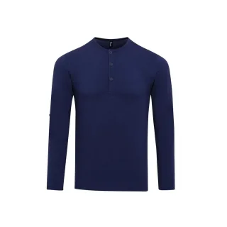 Premier Mens Long John Roll Sleeve T-Shirt (Indigo)
