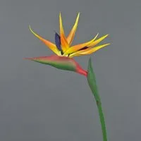 Kunstblume Künstliche Papageienblume LATIFA, orange-violett, 80 cm, 17x20 cm Strelitzie, artplants, Höhe 90.0 cm