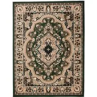 Mazovia Orientteppich Orientalisch Vintage Teppich Kurzflor Wohnzimmerteppich Grün, 60 x 100 cm, Fußbodenheizung