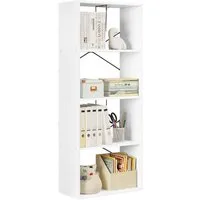 Woltu Bücherregal, 1-tlg., mit 4 Ebenen, mit Kippschutz, Vitrine Aktenschrank