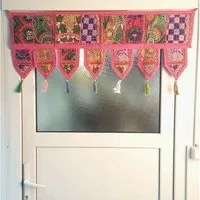 Casa Moro Türvorhang Indischer Patchwork Toran 102x45 cm (BxH) (1 St), blickdicht, handbestickter Türvorhang & Fenstervorhang in Boho-Stil