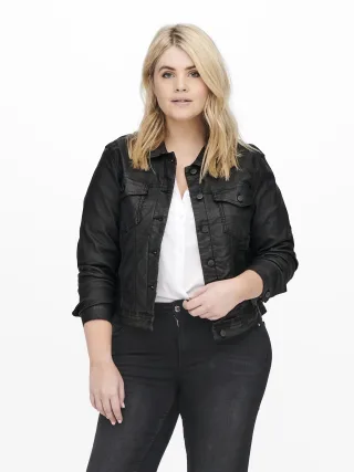 ONLY CARMAKOMA - CARWESPA LIFE COATED DNM JACKET black - Gr. - 48