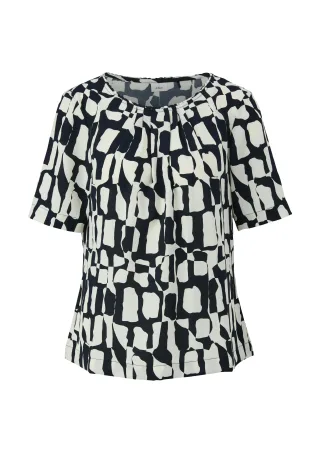 s.Oliver BLACK LABEL - Bluse blau/weiß - Gr. - 34