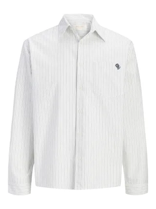 JACK&JONES - JORFREDERIKSBERG OXFORD SHIRT LS SN Snow White - Gr. - S