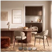 Haris Børn Esszimmerstuhl Polsterstühle für Esszimmer - Esszimmerstühle (Set, 4 St), Premium Esszimmer Stühle & Esstisch Stühle - Moderner Polsterstuhl