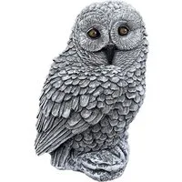 Stone and Style Gartenfigur Frostfeste Steinfigur Schneeeule