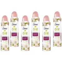 DOVE Deo-Spray 6x 150ml Dove Deospray Advanced Care Winter Care,Jasmin & Puderduft, 6-tlg., Antitranspirant 72 Stunden Schutz weiche Achseln