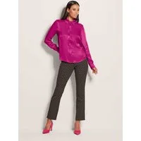 MADELEINE Hemdbluse Elegante Viskosebluse mit Hemdkragen Blusenshirt mit durchgehender Knopfleiste und Langarm