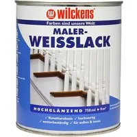 Wilckens Farben Weißlack Maler-Weißlack hochglänzend Lack Weiß, hochglänzend, 750 ml