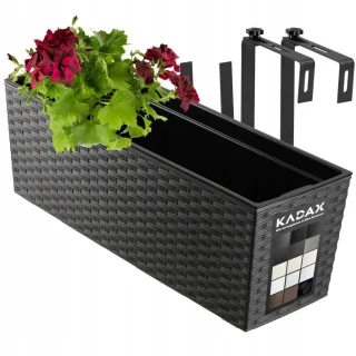 Kadax Blumenkasten, Graphit, Kunststoff, Dekoration, Blumen & Zubehör, Übertöpfe