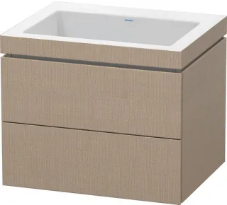 Duravit L-Cube c-bonded Set wandhängend Leinen Hochglanz 600x480x500 mm - LC6926N7575 LC6926N7575