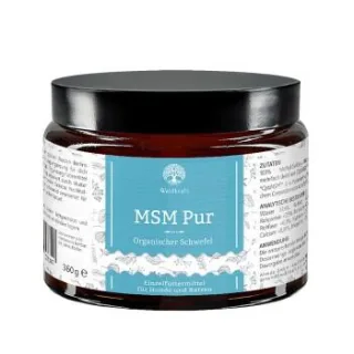 Waldkraft MSM Pur – Organischer Schwefel (OptiMSM®) für Hunde und Katzen - 360g
